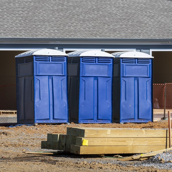 is there a specific order in which to place multiple porta potties in Pleasantville Pennsylvania